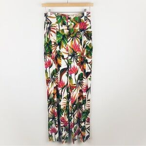 INC Tropical Linen Blend High Rise Wide Leg Pants Resort Beach 2024 Size S